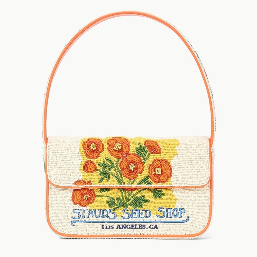 NEW STAUD CA Poppy Beaded Tommy Bag